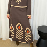 BF - CONJUNTO MALHA CASTANHO ESTAMPADO