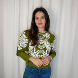 TÚNICA VERDE COM BORDADOS