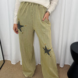 BF - CALÇAS COM LAVAGEM ESTRELAS