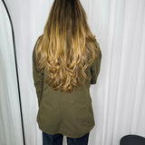 CASACO CAQUI GOLA EM BOMBAZINE