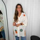 CAMISA BRANCA BORDADOS