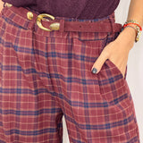 CALÇAS BORDEAUX ESCOCÊS