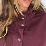 BLUSÃO SARJA BORDEAUX