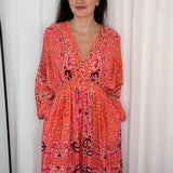 VESTIDO CORAL CORNUCÓPIAS