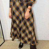 VESTIDO ESCOCÊS TELHA