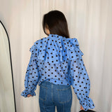 CAMISA FOLHOS AZUL BOLAS