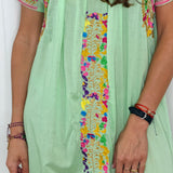 KAFTAN VERDE COM BORDADOS