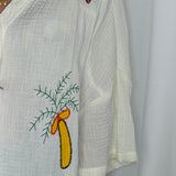 CAMISA BRANCA BORDADOS
