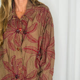 CAMISA BORDADOS BORDEAUX