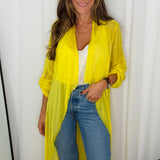 CASACO SEDA AMARELO