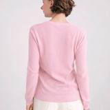 CAMISOLA MALHA 100% CASHMERE ROSA PASTEL