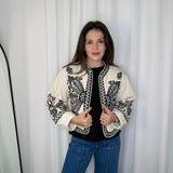 KIMONO CRU COM BORDADOS