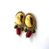 BRINCOS OVAIS PEDRAS NATURAIS