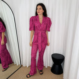 CONJUNTO KIMONO E CALÇAS ROSA