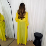 CASACO SEDA AMARELO