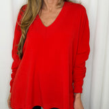 CAMISOLA DECOTE CANELADO VERMELHO