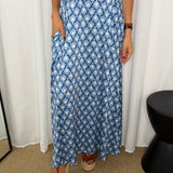 VESTIDO MALHA SEDA AZUL