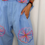 CONJUNTO TÚNICA E CALÇAS FLORES