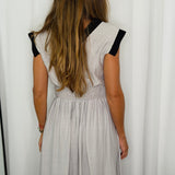 CONJUNTO TOP E SAIA CRU E PRETO