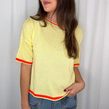 T-SHIRT MALHA ALGODÃO AMARELA