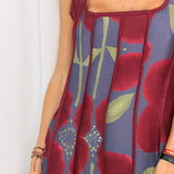 VESTIDO BORDEAUX ESTAMPADO