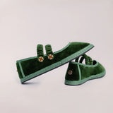 SVETI STEFAN DOUBLE LACE BALLERINA EMERALD