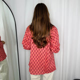 CAMISA ROSA ESTAMPADA