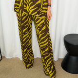 CONJUNTO TOP E CALÇAS ZEBRA VERDE
