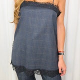 TOP ESCOCÊS COM RENDA