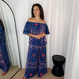 CONJUNTO TOP E CALÇAS AZULÃO