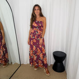CONJUNTO TOP E SAIA BERINGELA FLORES SALMÃO