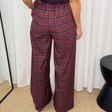 CALÇAS BORDEAUX ESCOCÊS