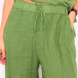 CONJUNTO TOP E CALÇAS LINHO VERDE