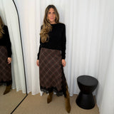 SAIA MIDI ESCOCÊS COM RENDA