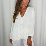 CARDIGAN MALHA FRIA BRANCO