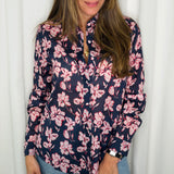 CAMISA AZUL MARINHO ESTAMPADA