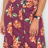 CONJUNTO TOP E SAIA BERINGELA FLORES SALMÃO