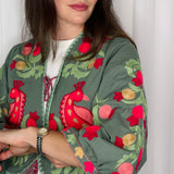 BOLERO VERDE COM BORDADOS