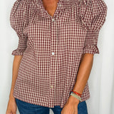 CAMISA FAVOS VICHY BORDEAUX