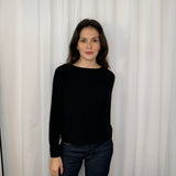 CAMISOLA MALHA DECOTE REDONDO PRETO