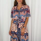 CONJUNTO CAMISA E SAIA ESTAMPADO