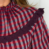 TÚNICA VICHY BORDEAUX