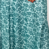 VESTIDO FLORES TURQUESA