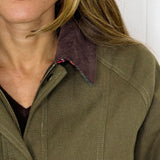 CASACO CAQUI GOLA EM BOMBAZINE