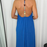 VESTIDO AZULÃO PEDRAS