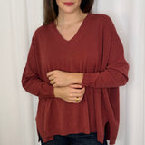 CAMISOLA MALHA DECOTE CANELADO TELHA