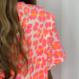 VESTIDO ALGODÃO ANIMAL PRINT NEON