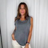 TOP CINZA TACHAS