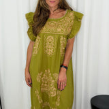 KAFTAN VERDE BORDADOS
