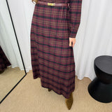 VESTIDO FAZENDA ESCOCÊS BORDEAUX